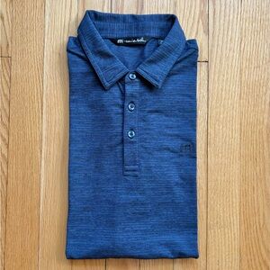 Travis Mathew Men’s Short Sleeve Performance Polo Shirt Medium Blue Heather